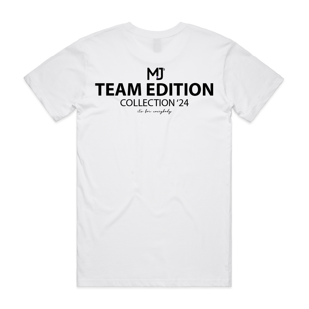 MJ's Team Edition Tee (White with Black)