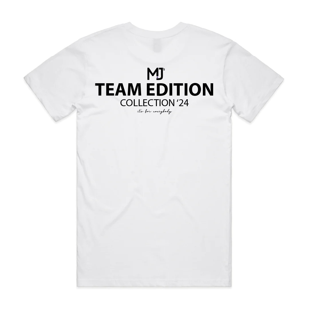 MJ's Team Edition Kids Tee (White with Black)