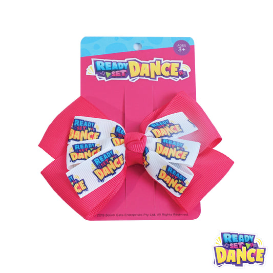 Ready Set Dance Pink Hair Bow